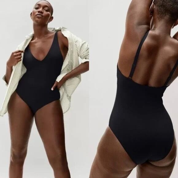 Everlane Other - Everlane Swimsuit Women’s XL NWT Renew V-Neck One Piece Resort Wear Black